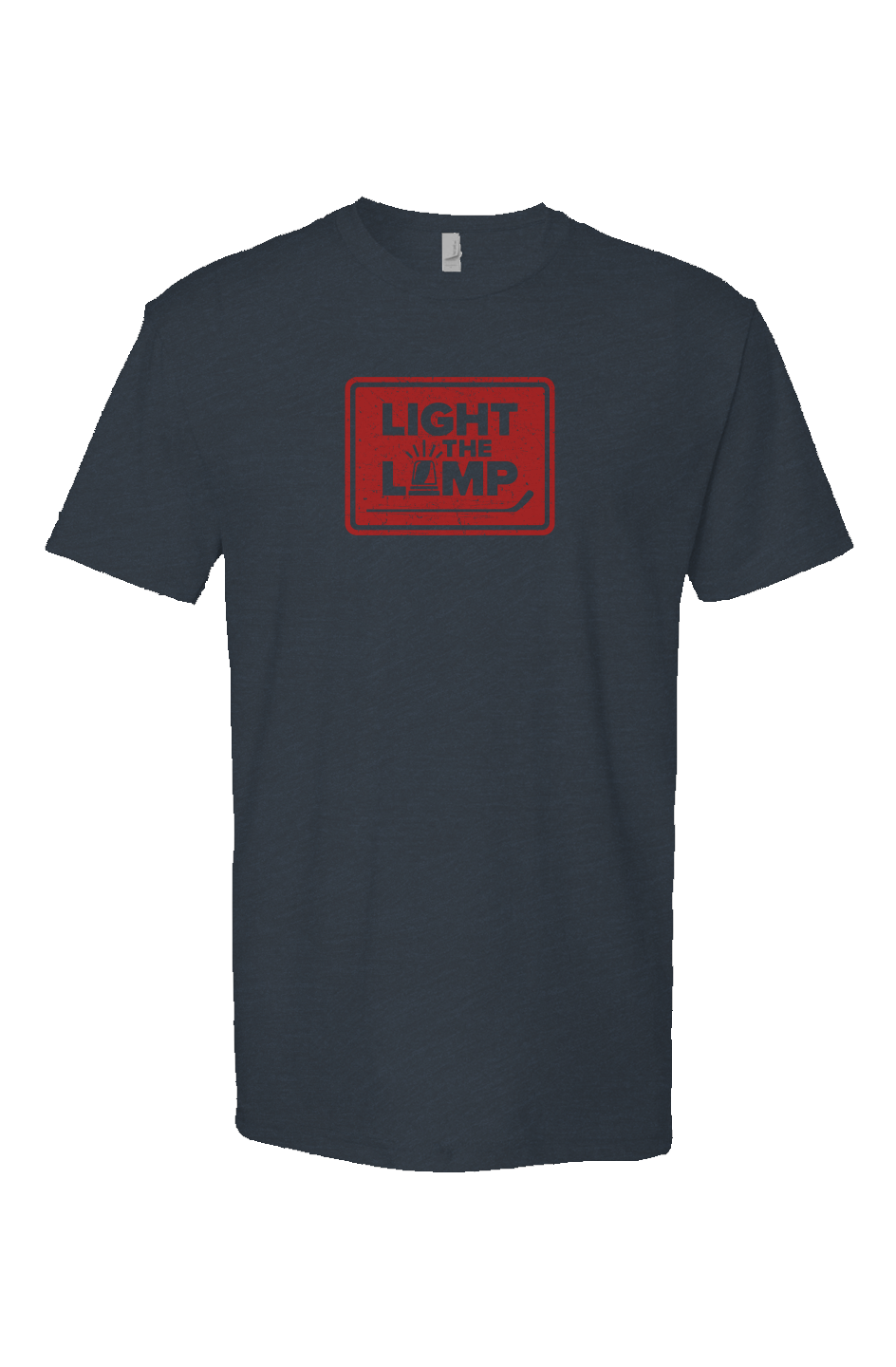 Light the Lamp Badge Breakaway Performance Tee Navy Blue | Barn Garb Hockey Threads