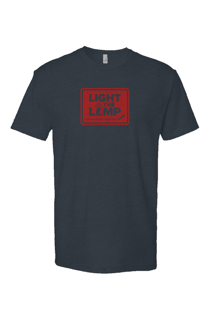 Light the Lamp Badge Breakaway Performance Tee Navy Blue | Barn Garb Hockey Threads