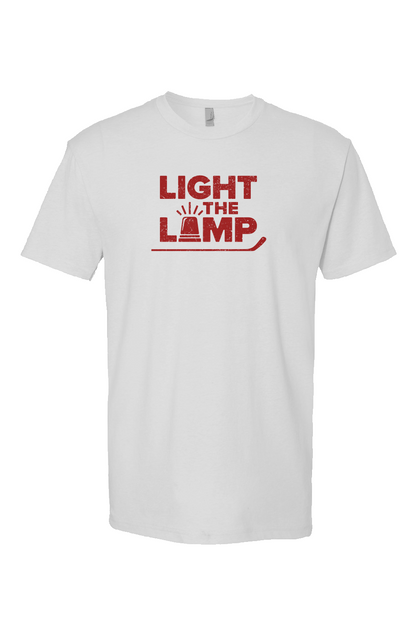 Light the Lamp Breakaway Performance Tee White | Barn Garb Hockey Threads