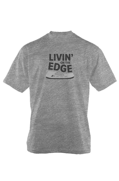 Livin' on the Edge 90s Throwback Tee Grey | Barn Garb Hockey Threads