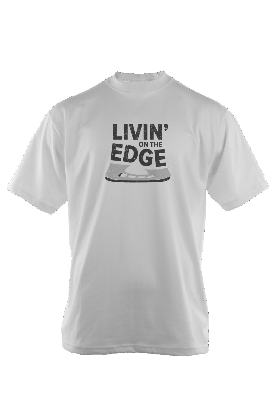 Livin' on the Edge 90s Throwback Tee White | Barn Garb Hockey Threads