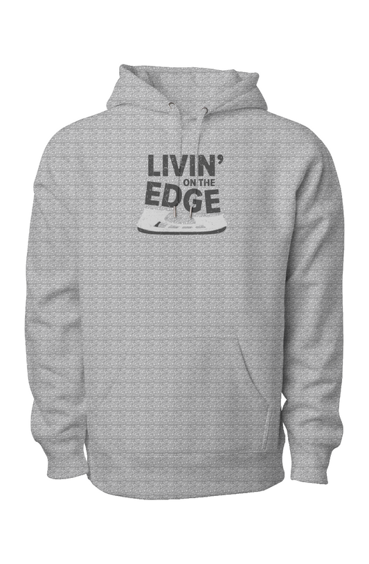 Livin' on the Edge Legend Heavyweight Hoodie Grey | Barn Garb Hockey Threads
