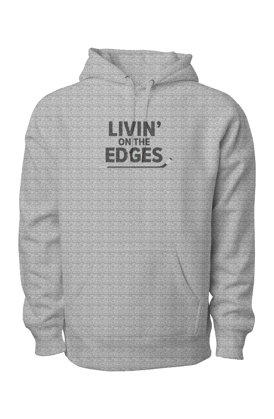 Livin' on the Edges Legend Heavyweight Hoodie Grey | Barn Garb Hockey Threads