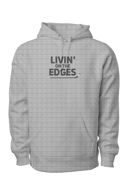Livin' on the Edges Legend Heavyweight Hoodie Grey | Barn Garb Hockey Threads