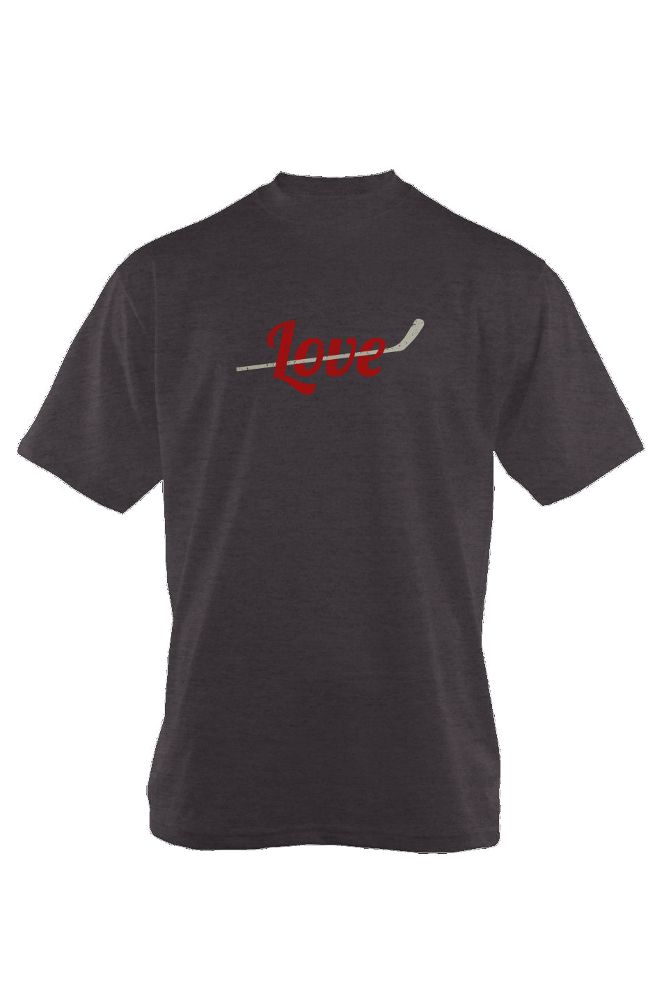 Love Stick 90s Throwback Tee Charcoal | Barn Garb Hockey Threads