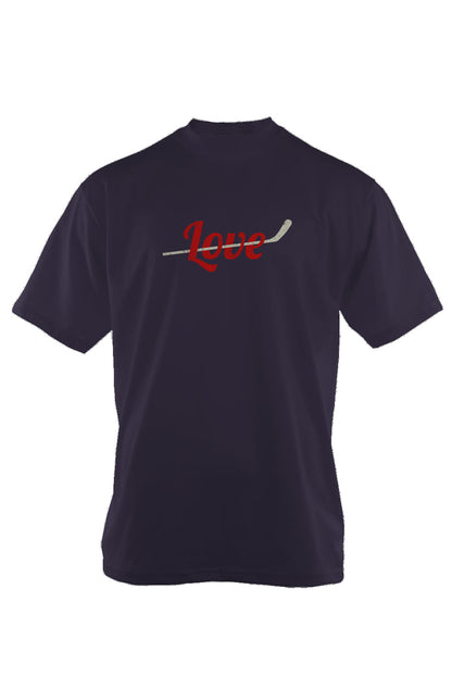 Love Stick 90s Throwback Tee Navy Blue | Barn Garb Hockey Threads
