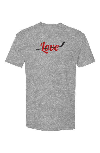 Love Stick Breakaway Performance Tee Grey | Barn Garb Hockey Threads