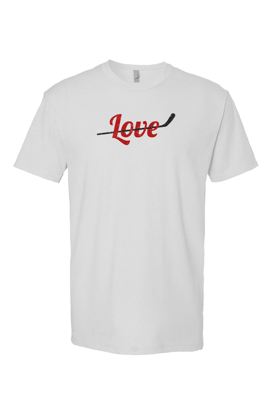 Love Stick Breakaway Performance Tee White | Barn Garb Hockey Threads