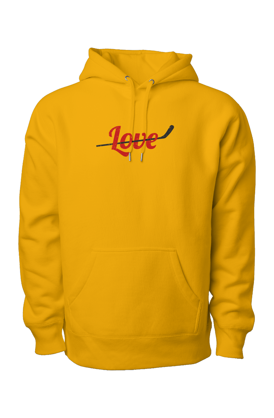 Love Stick Legend Heavyweight Hoodie Gold | Barn Garb Hockey Threads