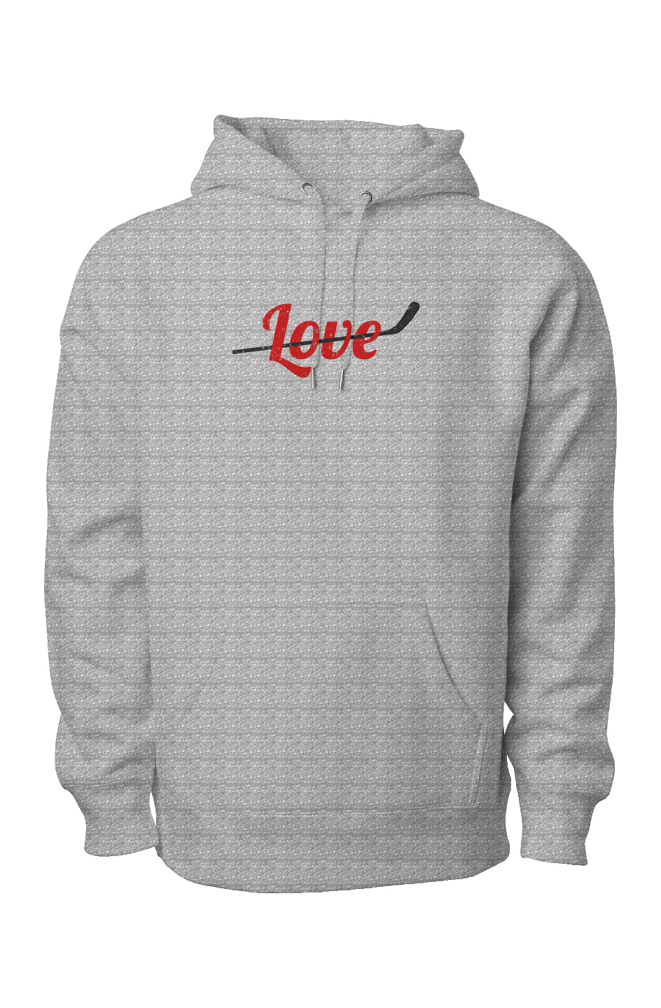 Love Stick Legend Heavyweight Hoodie Grey | Barn Garb Hockey Threads
