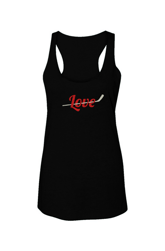 Love Stick Racerback Barn Tank Black | Barn Garb Hockey Threads