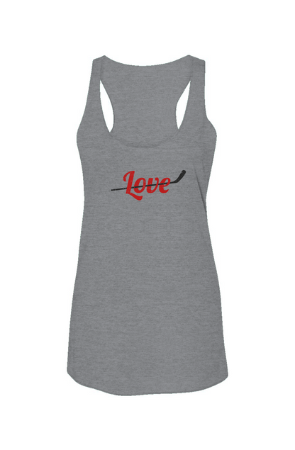 Love Stick Racerback Barn Tank Grey | Barn Garb Hockey Threads