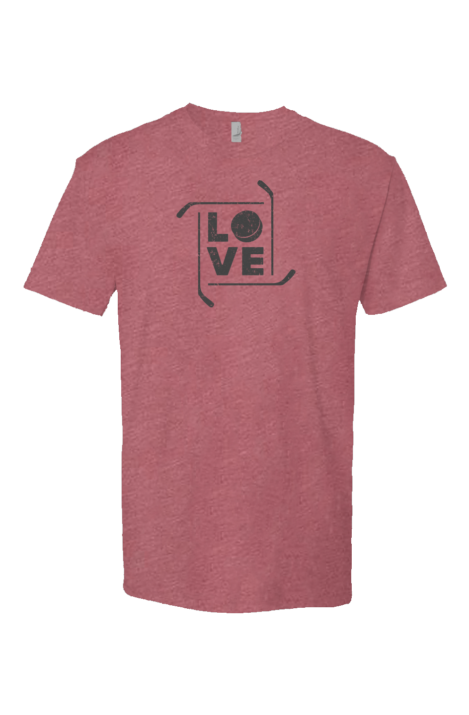 Love the Game Breakaway Performance Tee Heather Mauve | Barn Garb Hockey Threads