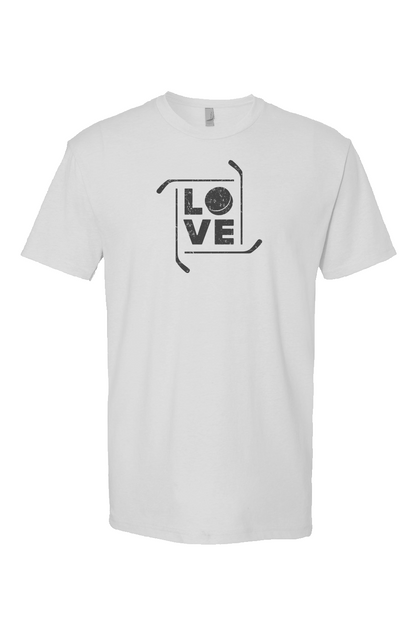 Love the Game Breakaway Performance Tee White | Barn Garb Hockey Threads