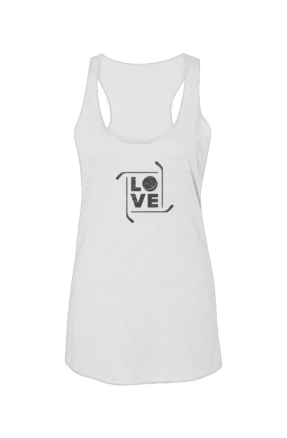 Love the Game Racerback Barn Tank White | Barn Garb Hockey Threads