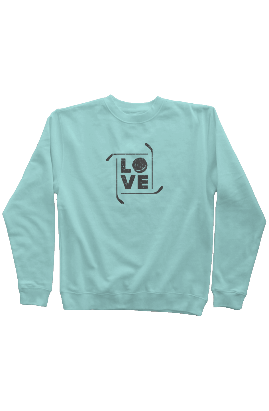 Love the Game Rinkside Crewneck Sweatshirt Mint | Barn Garb Hockey Threads