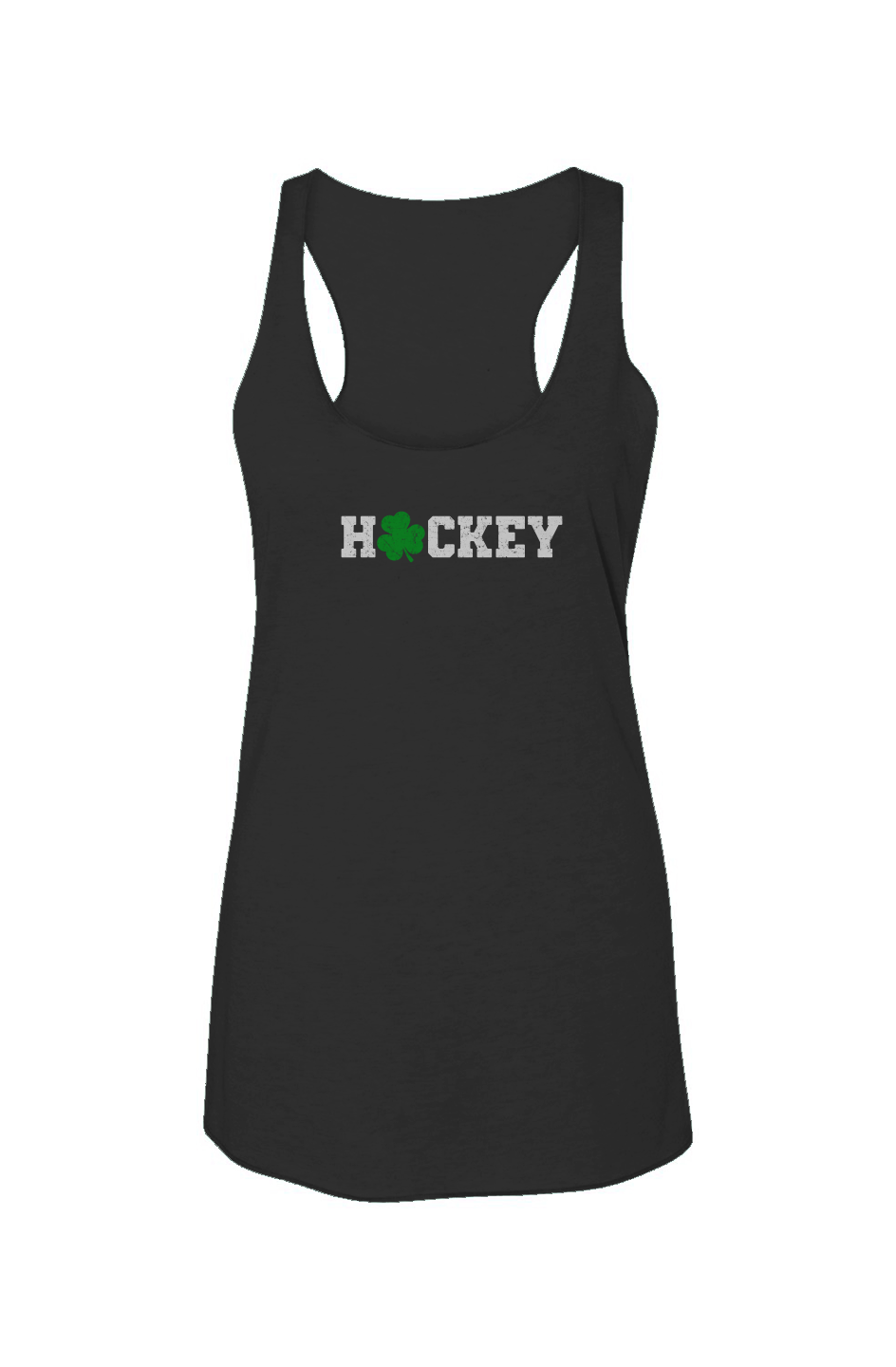 Lucky Shammy Racerback Barn Tank Charcoal | Barn Garb Hockey Threads