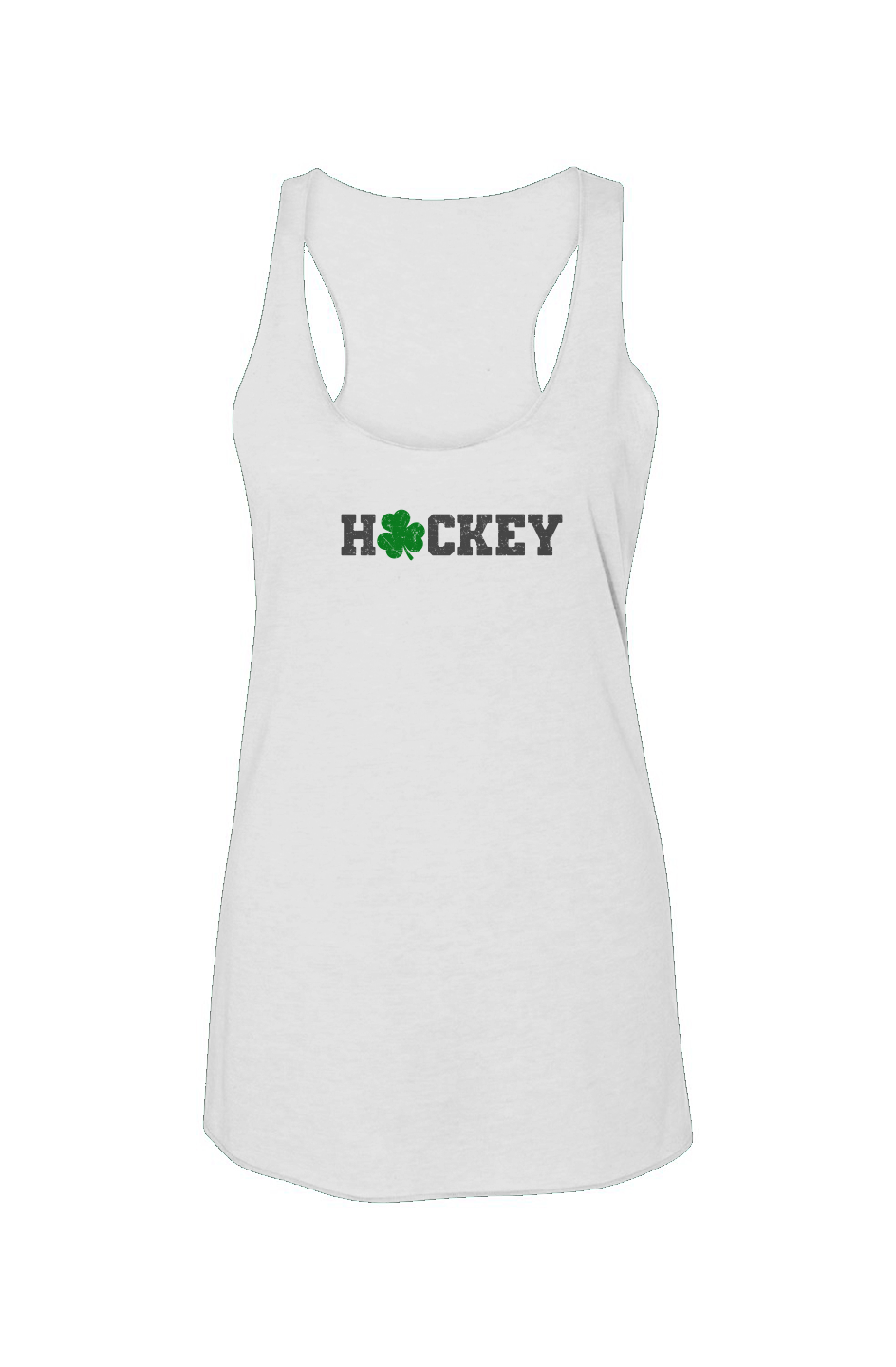 Lucky Shammy Racerback Barn Tank White | Barn Garb Hockey Threads
