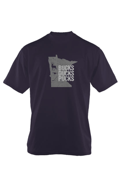 Minnesota Hunting 90s Throwback Tee Navy Blue | Barn Garb Hockey Threads