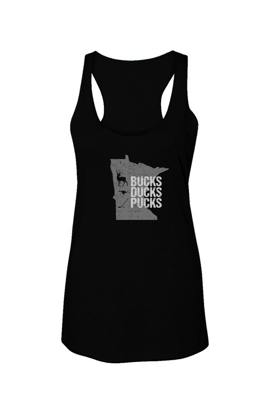 Minnesota Hunting Racerback Barn Tank Black | Barn Garb Hockey Threads