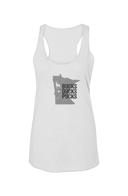 Minnesota Hunting Racerback Barn Tank White | Barn Garb Hockey Threads