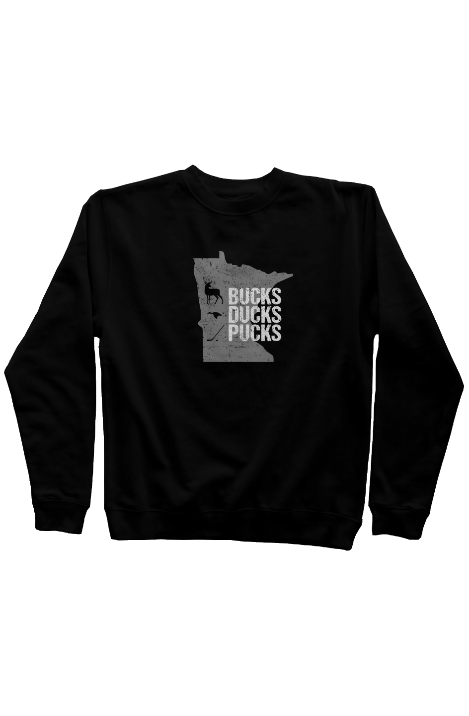 Minnesota Hunting Rinkside Crewneck Sweatshirt Black | Barn Garb Hockey Threads