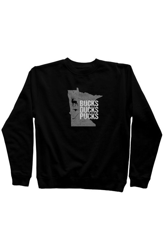 Minnesota Hunting Rinkside Crewneck Sweatshirt Black | Barn Garb Hockey Threads