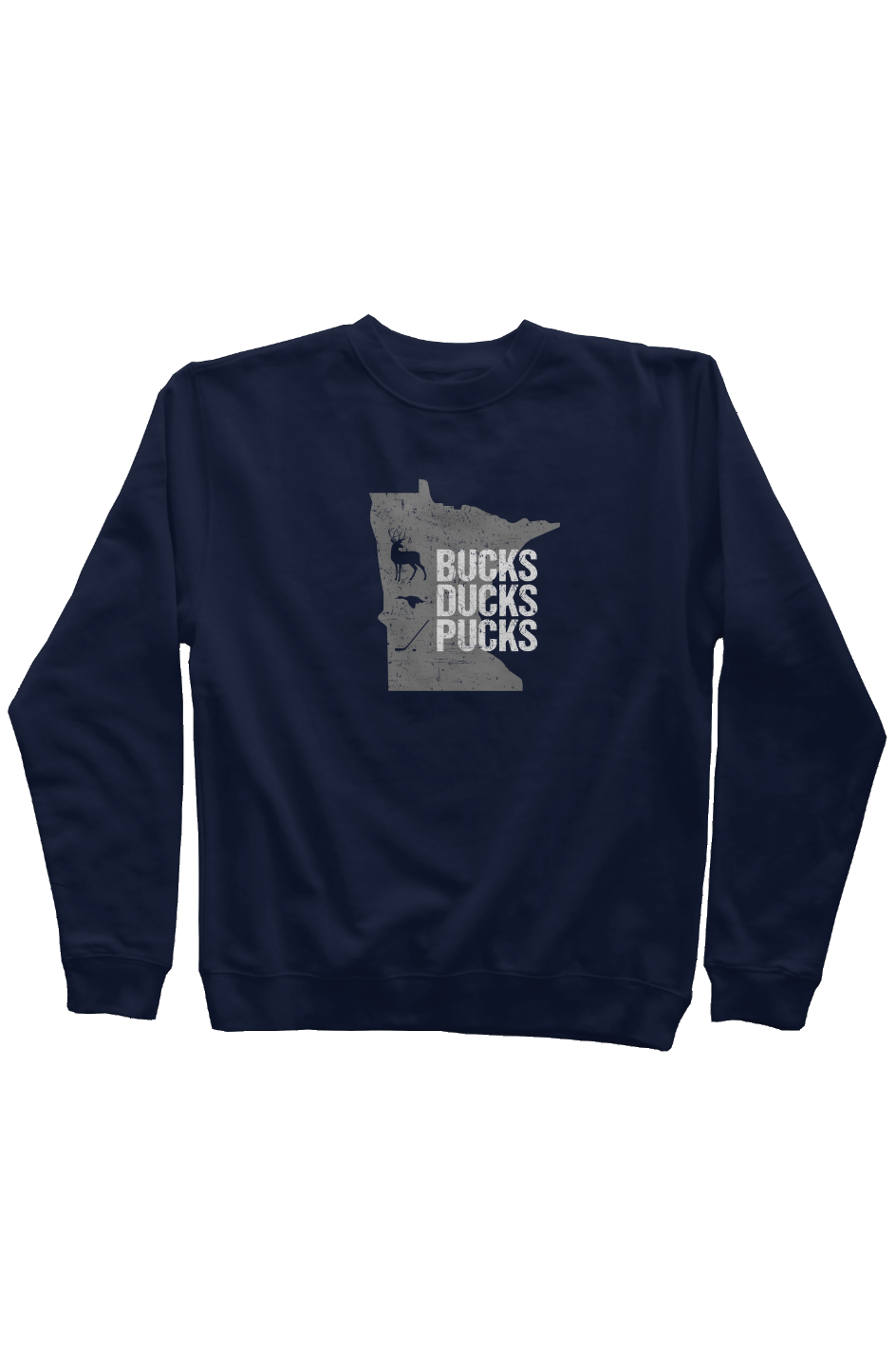 Minnesota Hunting Rinkside Crewneck Sweatshirt Navy Blue | Barn Garb Hockey Threads