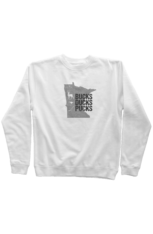 Minnesota Hunting Rinkside Crewneck Sweatshirt White | Barn Garb Hockey Threads