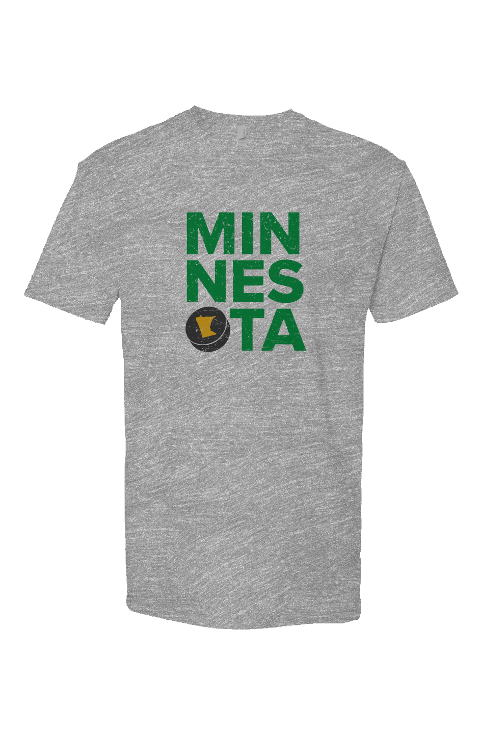 Minnesota Puck Breakaway Performance Tee Grey | Barn Garb Hockey Threads