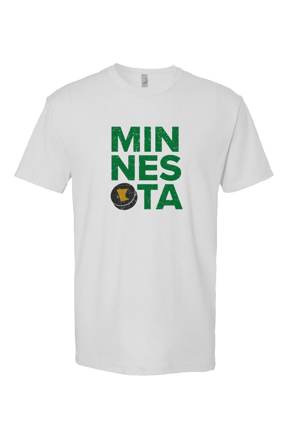 Minnesota Puck Breakaway Performance Tee White | Barn Garb Hockey Threads