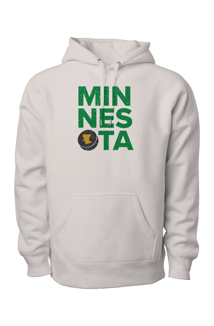 Minnesota Puck Legend Heavyweight Hoodie Bone | Barn Garb Hockey Threads