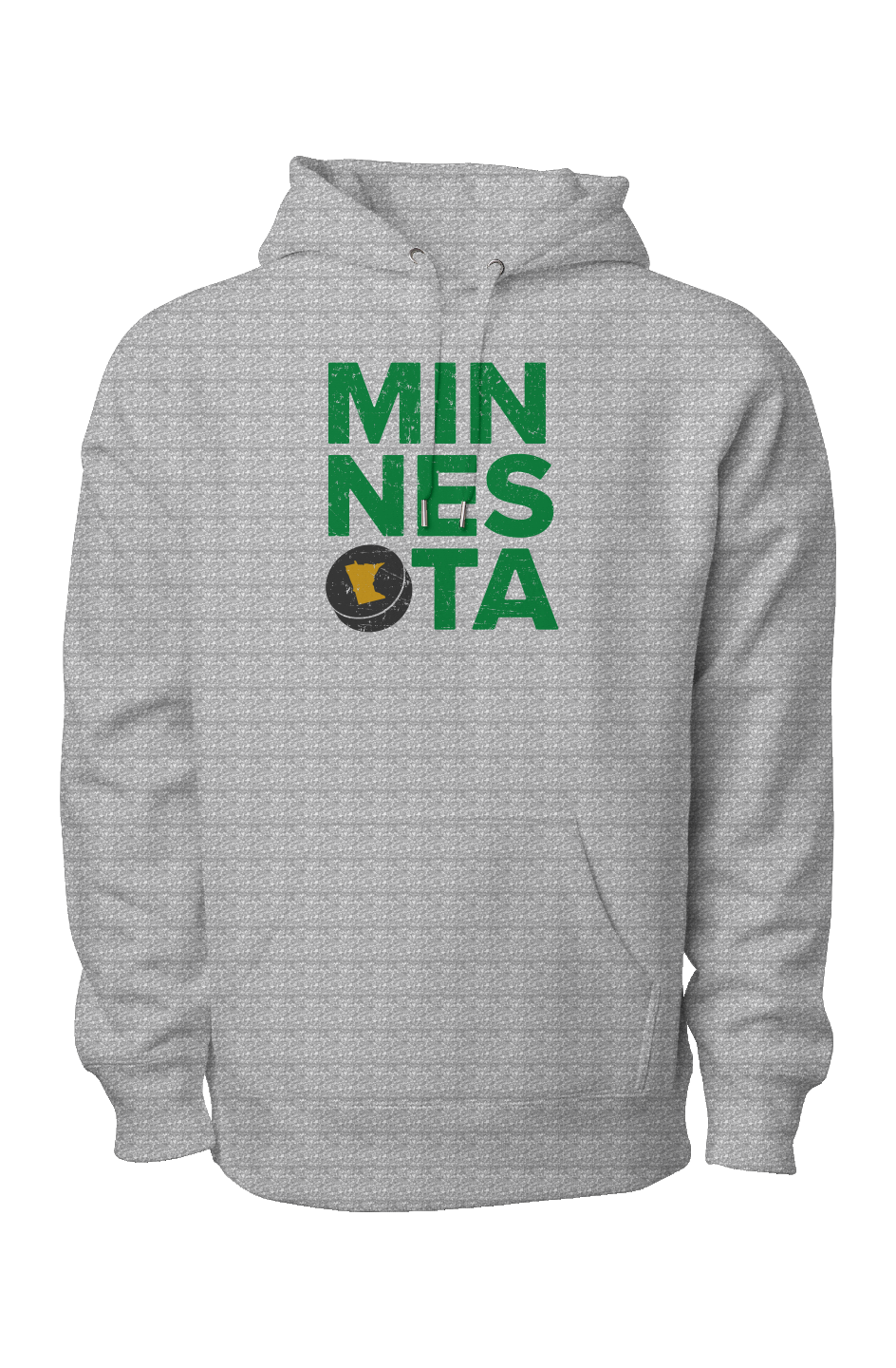 Minnesota Puck Legend Heavyweight Hoodie Grey | Barn Garb Hockey Threads