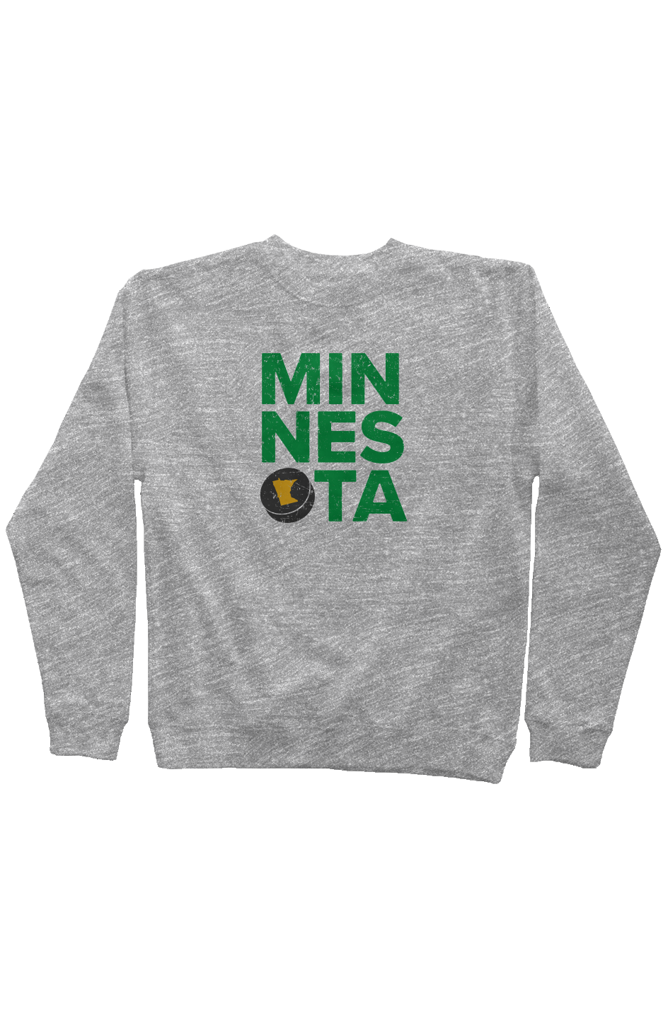 Minnesota Puck Rinkside Crewneck Sweatshirt Grey | Barn Garb Hockey Threads