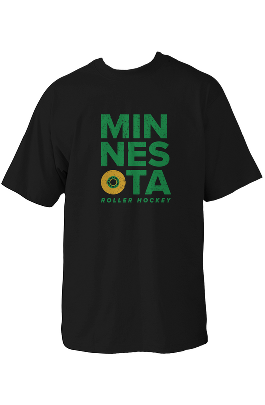 Minnesota Roller 90s Throwback Tee Black | Barn Garb Hockey Threads