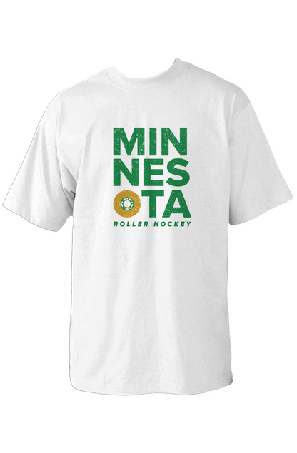 Minnesota Roller 90s Throwback Tee White | Barn Garb Hockey Threads