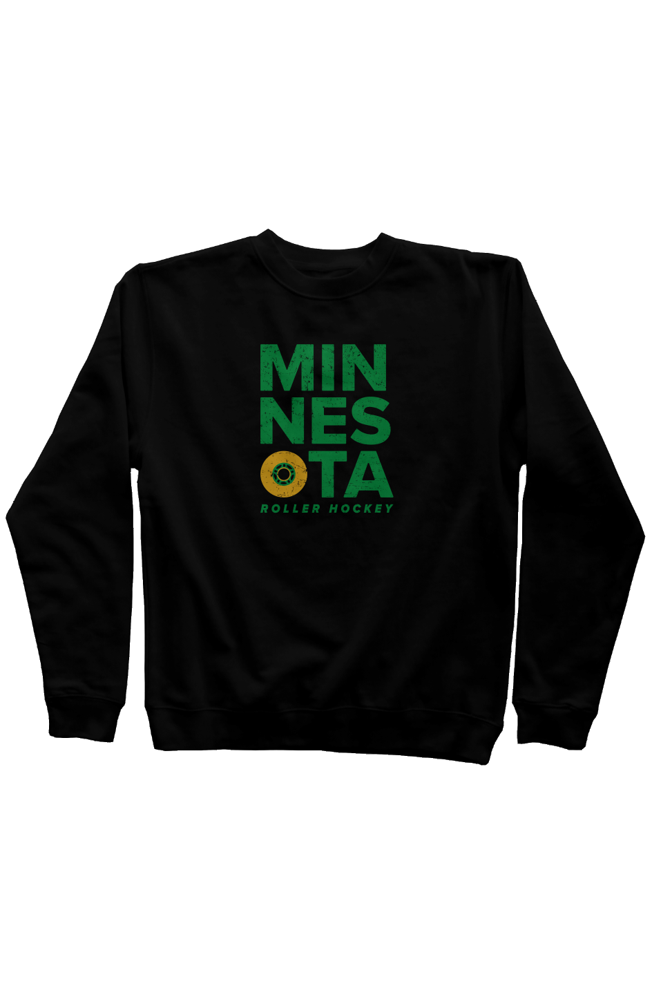 Minnesota Roller Rinkside Crewneck Sweatshirt Black | Barn Garb Hockey Threads