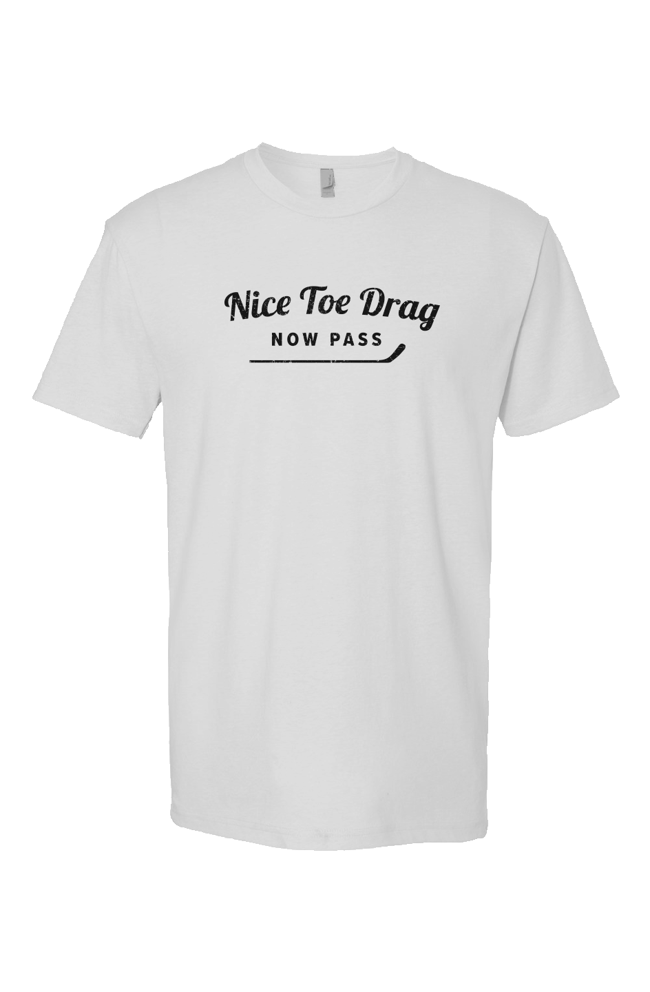 Nice Toe Drag Now Pass Breakaway Performance Tee White | Barn Garb Hockey Threads