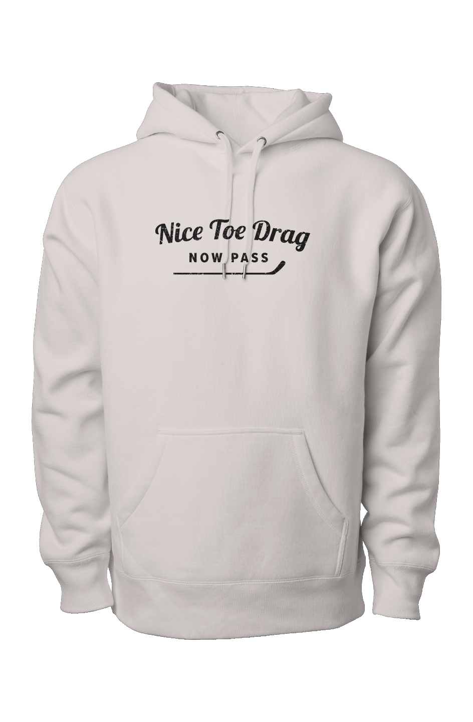 Nice Toe Drag Now Pass Legend Heavyweight Hoodie Bone | Barn Garb Hockey Threads