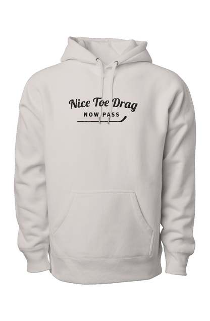 Nice Toe Drag Now Pass Legend Heavyweight Hoodie Bone | Barn Garb Hockey Threads