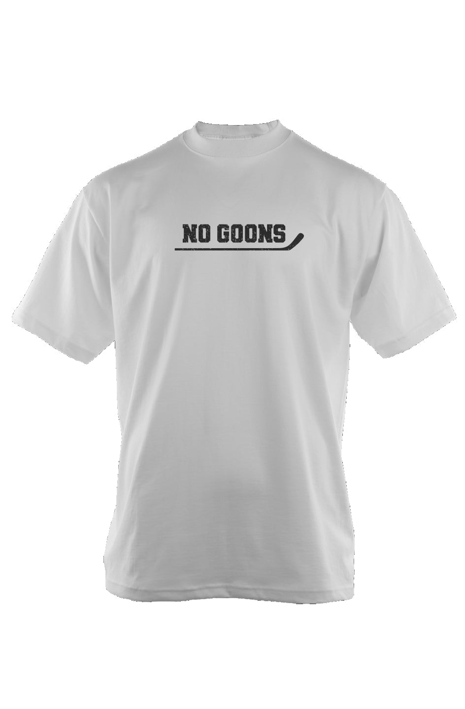 No Goons 90s Throwback Tee White | Barn Garb Hockey Threads