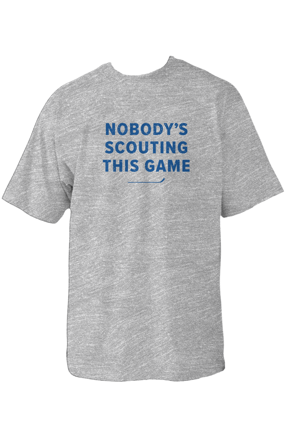 Nobody's Scouting This Game 90s Throwback Tee Grey | Barn Garb Hockey Threads