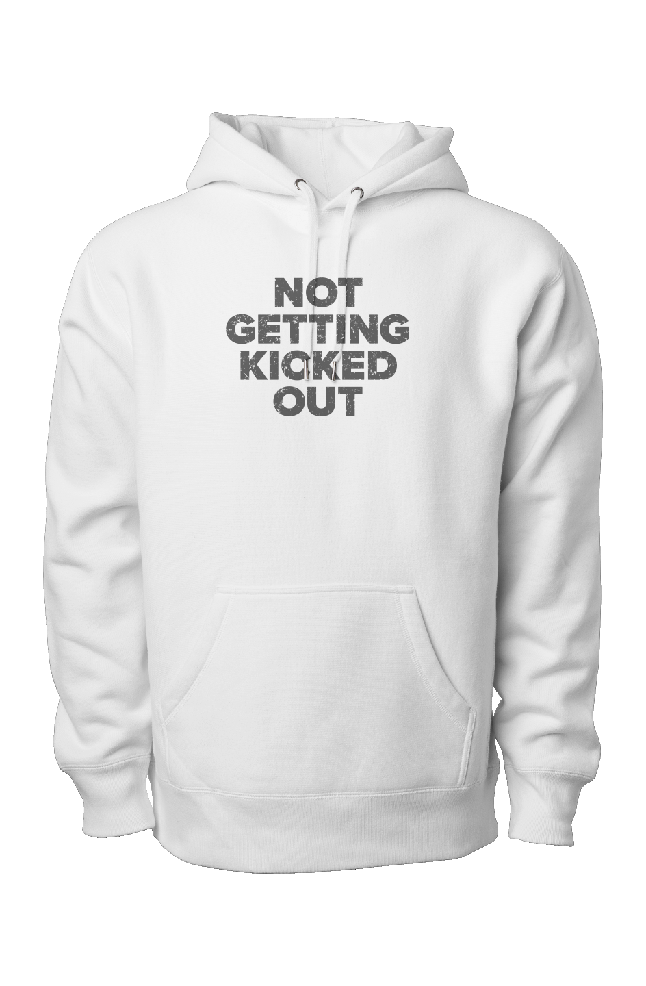 Not Getting Kicked Out Legend Heavyweight Hoodie White | Barn Garb Hockey Threads