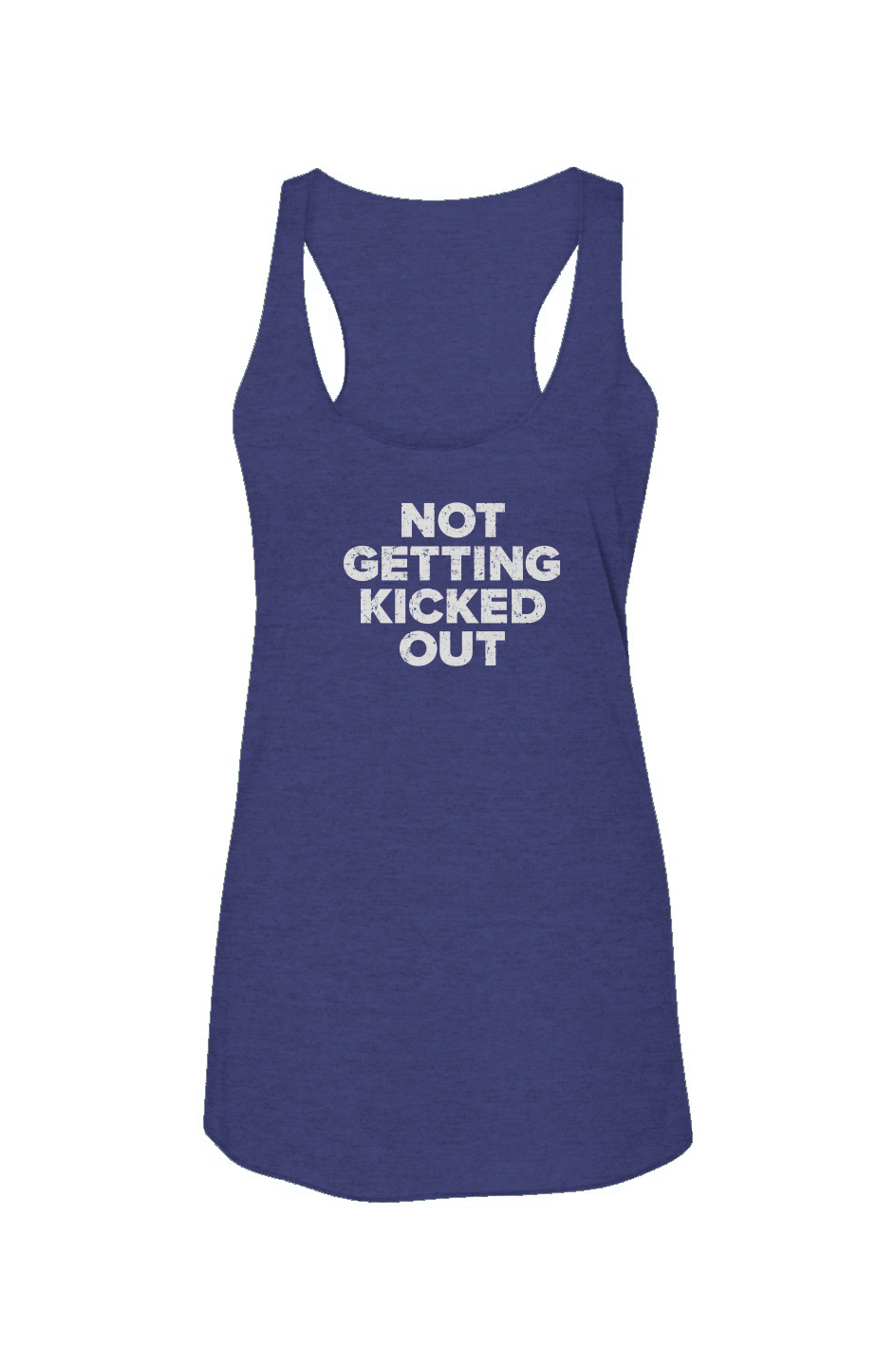Not Getting Kicked Out Racerback Barn Tank Royal Blue | Barn Garb Hockey Threads