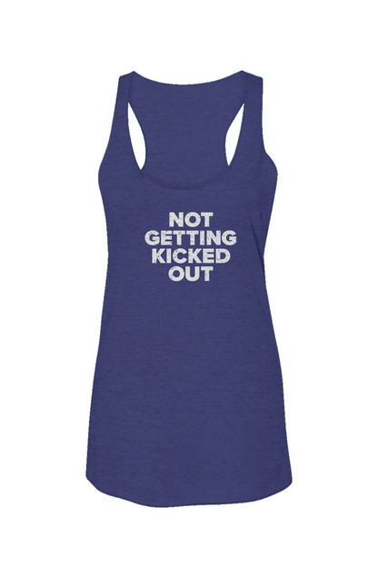 Not Getting Kicked Out Racerback Barn Tank Royal Blue | Barn Garb Hockey Threads