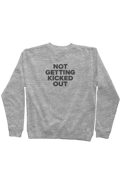 Not Getting Kicked Out Rinkside Crewneck Sweatshirt Grey | Barn Garb Hockey Threads