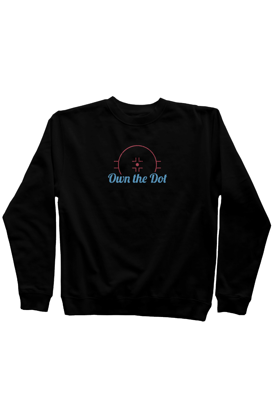 Own the Dot Rinkside Crewneck Sweatshirt Black | Barn Garb Hockey Threads