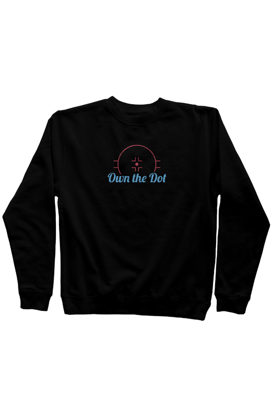 Own the Dot Rinkside Crewneck Sweatshirt Black | Barn Garb Hockey Threads