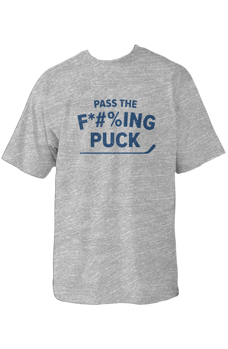 Pass the F*#%ing Puck 90s Throwback Tee Grey | Barn Garb Hockey Threads