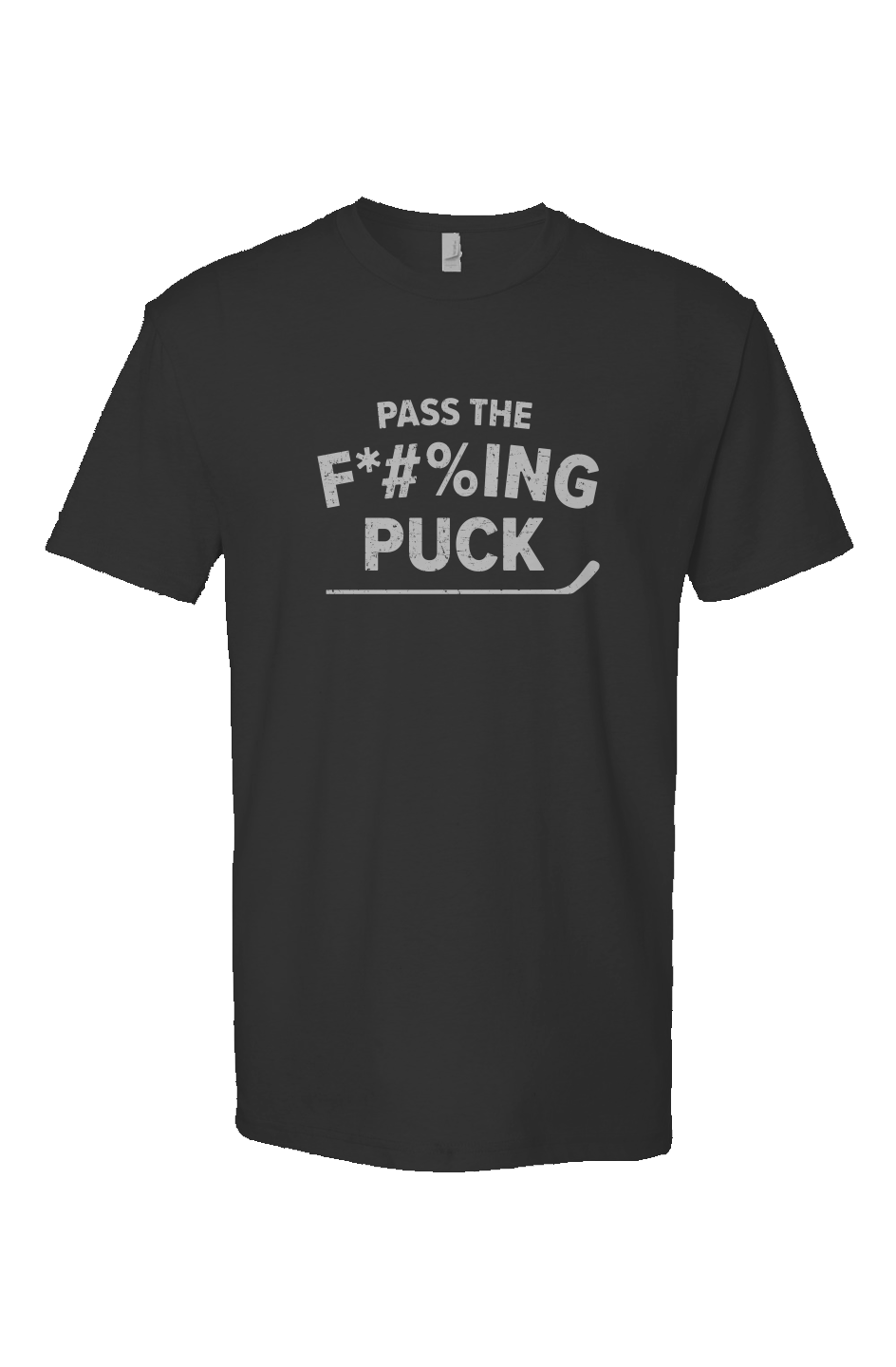 Pass the F*#%ing Puck Breakaway Performance Tee Black | Barn Garb Hockey Threads